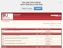 Tablet Screenshot of forum.sfu.ac.at